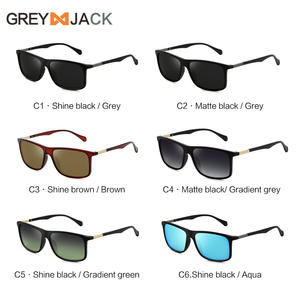 Gafas de Sol Polarizadas TR90, Montura Completa, UV400, Ligeras, Unisex, Cuadradas, Modernas, Negras y Marrones, Lentes TAC - Product Image 4