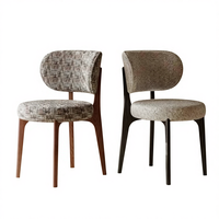 Chaise de salle à manger en bois nordique, mobilier de maison durable, nouveau style chinois rétro, dossier en tissu, rembourrage minimaliste, antique, hôtel