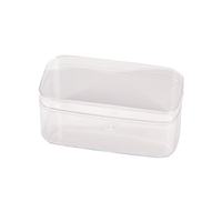 Boîte de rangement transparente rectangulaire pour biscuits, pâtisseries, macarons, flocons de neige, avec couvercle, en plastique, pour emballage de gâteaux et snacks