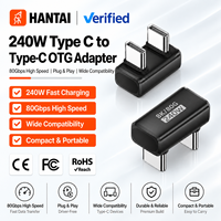 Adaptateur USB C femelle vers mâle 240W PD, 80 Gbps, USB 4.0, charge rapide, synchronisation des données, pont de données