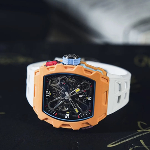 Reloj Mecánico de Alta Calidad <span class=keywords><strong>35</strong></span> <span class=keywords><strong>03</strong></span>, Diseño en Contraste Blanco y Amarillo, Reloj de Hombre de Alta Gama, Resistente al Agua, Reloj Mecánico de Negocios - Product Image 5