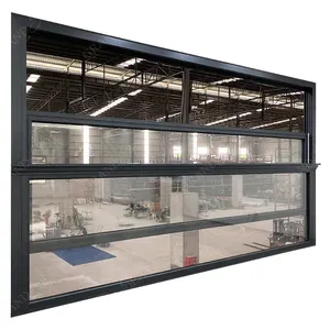 Finestra in alluminio di grandi dimensioni doppio vetro telaio in alluminio singolo sospeso scorrevole verticale automatico alzacristalli elettrico