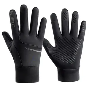 Top Sale Black Bike Hand Cycling Waterproof Sports Winter Gloves For Fitness 2024