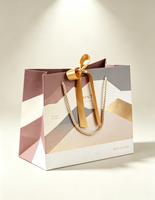 Sac cadeau personnalisé de luxe en papier mat, matériaux recyclés, fermeture magnétique, poignée en corde de coton, nœud en ruban de satin, vente en gros sur mesure