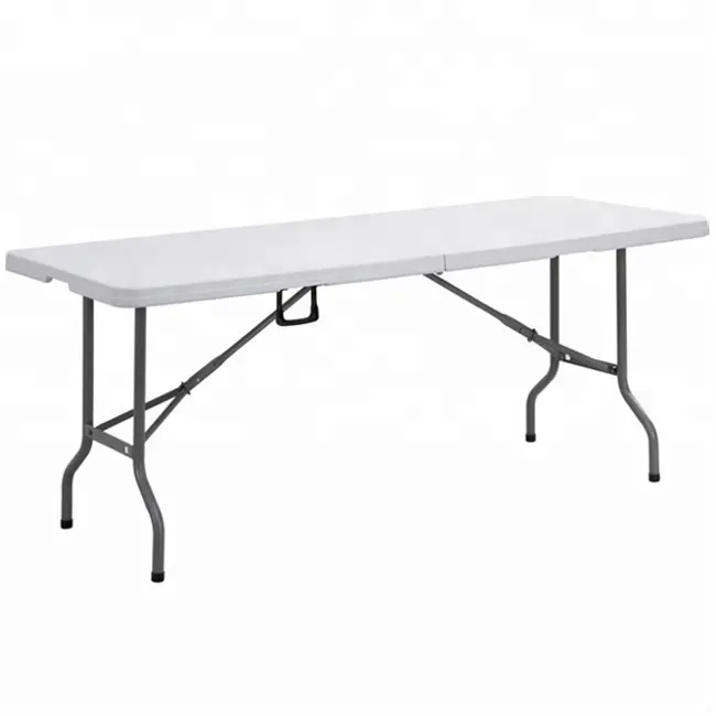 Rechteck Klapp Picknick tisch für Garten Outdoor Metall Tisch und Stuhl Kunststoff Tragbarer Koffer Klapptisch