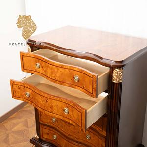 Americana alta cassettiera retrò mobili per la casa intagliati armadietto di stoccaggio in legno massiccio mobile laterale per soggiorno Villa - Product Image 2