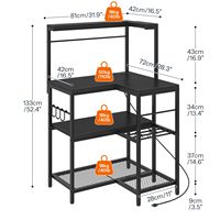 Étagère de boulanger en gros, compatible dropshipping, support pour micro-ondes, étagère de rangement de cuisine, support pour four pour l'organisation de la cuisine