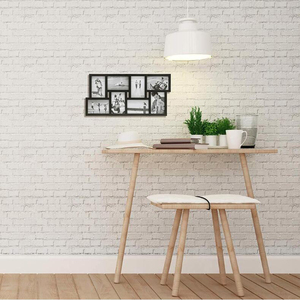 Nuevo Diseño Creativo Personalizado, Marco de Madera Maciza Ecológico y Duradero con Apertura Negra de 4x6 Pulgadas para Collage, para Decoración de Obras de Arte Fotográficas - Product Image 3