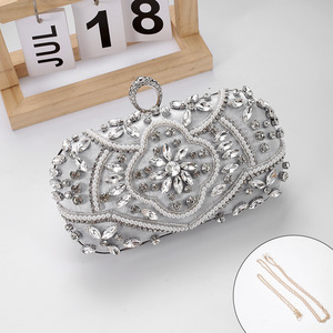Sac de soirée de luxe en strass étincelants de haute qualité, pochette scintillante, sac à main de luxe pour mariage et fête, grands sacs de soirée en cristal tendance - Product Image 4