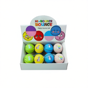 Palla rimbalzante Hi-Bounce Happy Bounce, palla giocattolo in gomma per bambini da 2 a 4 anni, gioco sportivo unisex - Product Image 1