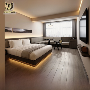 होटल के कमरों के लिए आसान आधुनिक लकड़ी के बेडरूम के फर्नीचर सेट, होटल के लिए आसान-से-स्थापित, अनुकूलन योग्य बिस्तर कमरा - Product Image 1