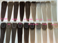 Cierre de Cabello Virgen Europeo 3x5 HD con Encaje, Color Resaltado y Raíz Personalizada, Cierre de Encaje Suizo para Todo Tipo de Cabello