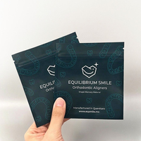 Sachets personnalisés pour aligneurs dentaires, pochettes refermables à fermeture éclair, petits accessoires, emballage pour appareils de rétention, sachets transparents à fermeture éclair, scellés sur 3 côtés