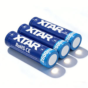 Xtar 純正 カスタマイズ 工場出荷価格 3.7V ボタントップ グレードA 円筒形 リチウムイオン 18650 2600mAh 充電式バッテリー - Product Image 1