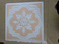 GRG Carreaux de plafond artistiques modernes Panneaux de gypse ignifuges imperméables avec aluminium pour la décoration intérieure des hôtels et des appartements