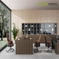 Table de direction de bureau de luxe moderne avec tiroirs, mobilier de bureau commercial