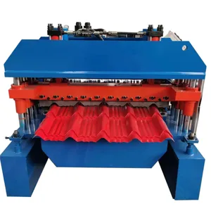 Steel Profile Zinc Metal Roofing Roof Glazed Tile Press Iron Sheet Metal Bending Making Cold Roof Roll Forming Machine Price