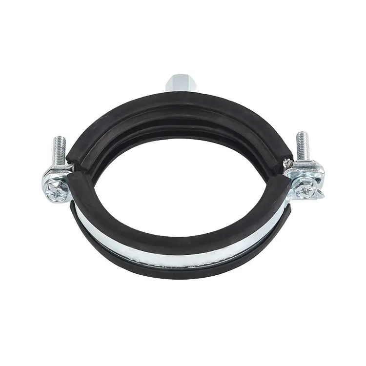 6 Inch Dn150 2 Schroef Stalen Buis Klem Met Rubber Split Ring Hangers Voor Ijzeren Buis Eenvoudig Te Installeren Sluiting Pijp Clip