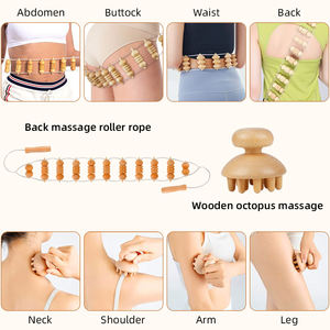 <span class=keywords><strong>Kit</strong></span> <span class=keywords><strong>de</strong></span> Madérothérapie en Bois <span class=keywords><strong>de</strong></span> Hêtre Allemand, Bâton <span class=keywords><strong>de</strong></span> Détoxification Lymphatique, Rouleau Anti-Cellulite et Planche Gua Sha pour Modelage Corporel - Product Image 3