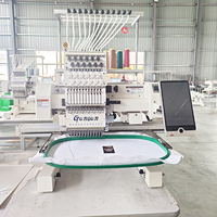 Dahao A15 Machine à broder automatique à tête unique 12/15 couleurs informatisée pour les chemises pour débutants Nouvel équipement de roulement à usage domestique