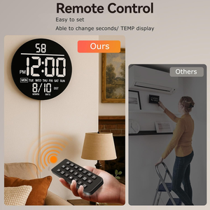 Relógio de parede colorido de 10 polegadas com 7 cores gradiente tempo display, auto light-sensing, luz noturna e mais recursos - Product Image 3
