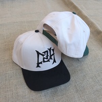 Casquette de baseball structurée à deux tons avec logo brodé 3D de haute qualité, fabriquée sur mesure pour hommes, casquette de sport à fermeture à pression en plastique