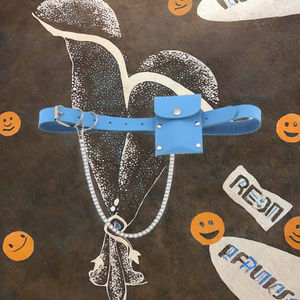 Ceintures Punk Rock pour Femmes et Hommes, Ceinture en Cuir avec Chaîne Amovible et Oeillets pour <span class=keywords><strong>Jeans</strong></span> et Pantalons, Style Rockabilly, Jarretelles - Product Image 3