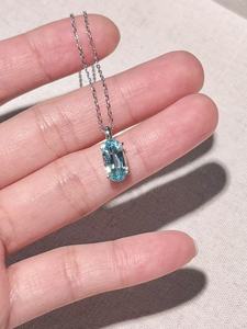 Collier pendentif en argent 925 plaqué or 18 carats avec pierres précieuses colorées cultivées en laboratoire certifiées NGTC, cadeau de mariage, bijoux UM - Product Image 2