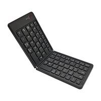 Nouveau clavier portable sans fil pliable BT USB Type-C mini et fin pour tablettes, ordinateurs portables, téléphones mobiles, bureaux extérieurs