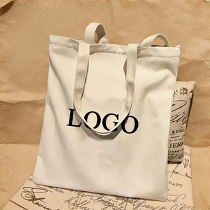 <b>Hot</b> Selling Custom Printed Logo Cotton Tote Bag Recycle Canvas Storage Bags with Long Rope Handle Wholesale Shopping Bag - Product Image 6