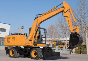 Excavadora Hidráulica de Ruedas Pequeña de 14.5T con Tracción en las Cuatro Ruedas, Marca Sinomach, con Motor y Bomba Yanmar, Sistema Totalmente Hidráulico - Product Image 6