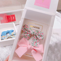 Boîte d'emballage en carton écologique transparente pour savon de fenêtre, boîte d'emballage en papier pour scrunchies en soie, boîte d'emballage pour pince à cheveux