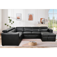Fabrik-Großhandel Moderne Wohnzimmer-Sofas Bestseller Multifunktionales Luxus-Ledersofa-Bett mit Stauraum Relaxsessel-Sofa-Bett-Kombination
