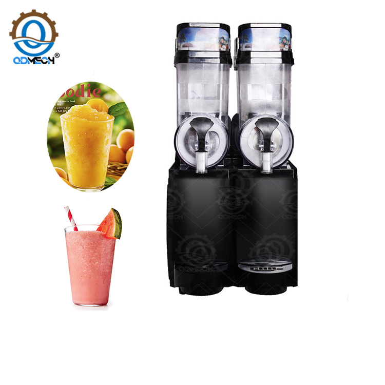 QDMECH Quality Energy Saving Single and Double Cylinder Snow Machine Hot Sale Snow Grain Ice Juice Machine Made in China