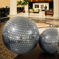 TianYi Tech Vente en gros Ballon gonflable géant personnalisé en PVC, effet miroir brillant, réfléchissant argent/or, pour décoration événementielle et artistique, idéal pour les fêtes