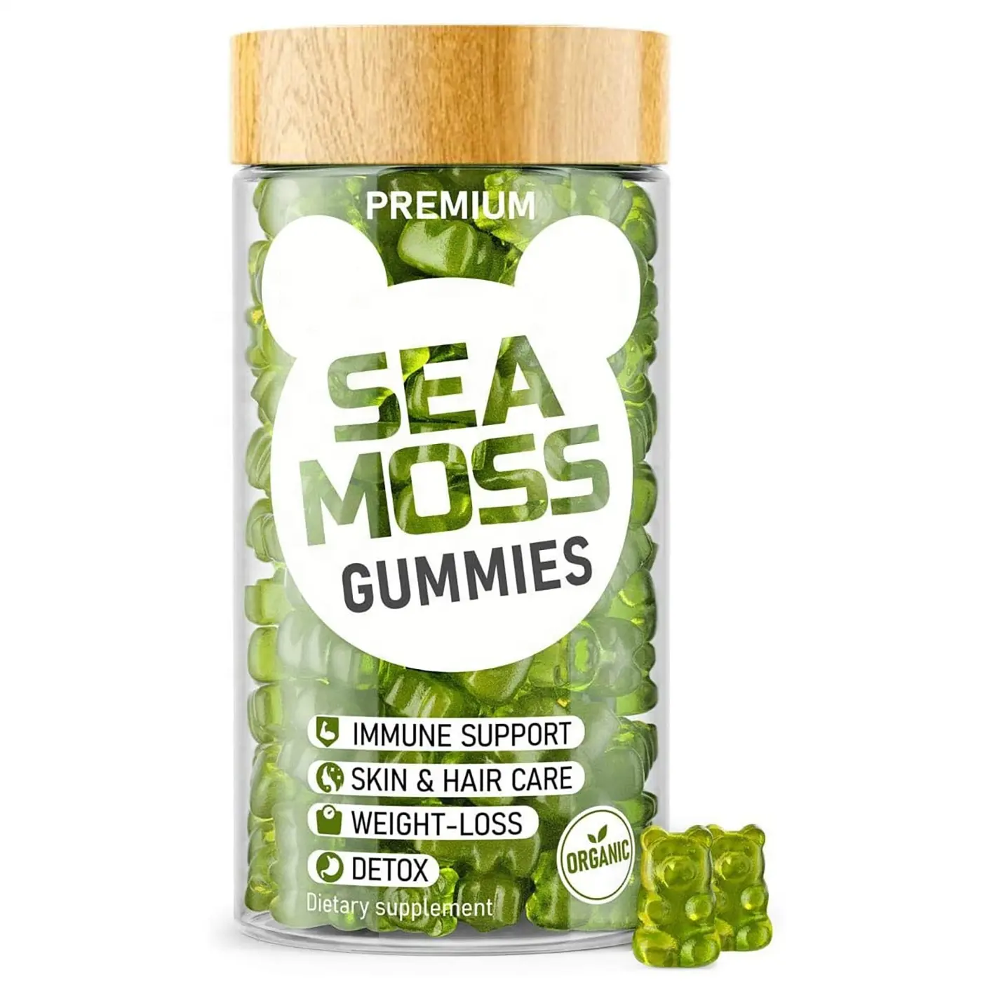 Gummies Gummies ขายส่ง Gummy Seamoss ตัวอย่างฟรีสำหรับปรับปรุงระบบภูมิคุ้มกัน