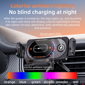Auto Clamp Wireless Charging Car Phone Holder for Folding Screen Phones Air Vent Mount 15W Fast <strong>Charger</strong> Auto Sensor Phone Stand - Product Image 1