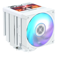 FEZCOOL AV660 6 Heat Pipe Dual-Tower CPU Cooler, Senyap, Kompatibel Semua Platform, Pendingin Udara dengan Layar LCD ARGB