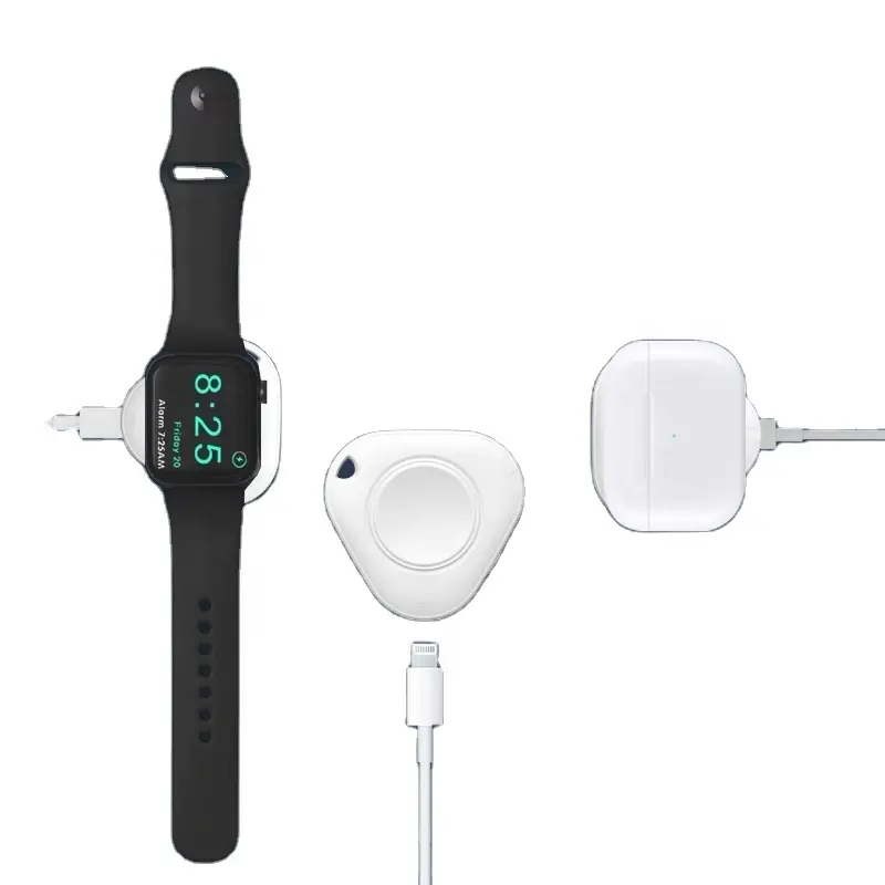 Mini taşınabilir kablosuz şarj cihazı Apple iWatch 1 2 3 4 5 Dock adaptörü için hızlı şarj şarj akıllı saat kablosuz şarj standı