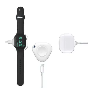 Apple iWatch 1 2 3 4 5 도크 어댑터 고속 충전 충전기 스마트 워치 무선 충전베이스 용 미니 휴대용 무선 충전기