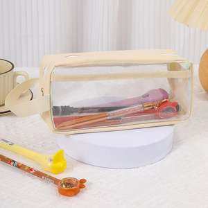 Estuche Escolar Transparente de Gran Capacidad en Colores Pastel, Estuche de Almacenamiento Multicapa para Estudiantes - Product Image 6