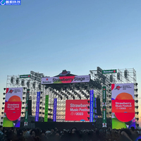 Layar Video LED P3.91 Full Color, Dapat Dipindahkan, Indoor Outdoor IP65 2000cd, Manajemen Konten Jarak Jauh, Konser, Periklanan