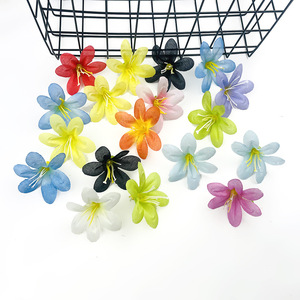 Cabezas de flores simuladas de colores, 5cm de diámetro, para horquillas DIY, decoraciones de boda, accesorios de fotografía para el hogar - Product Image 2