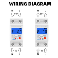 Medidor de energía monofásico con retroiluminación Digital LCD de carril Din, medidor de consumo de energía en kWh, vatímetro electrónico AC 220V 120V 80A, reinicio