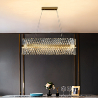 Lustre moderne en laiton givré avec cristaux, AC 220V, marque ZhongYi, garantie 3 ans, blanc chaud 3500K, angle de faisceau 360°, salon