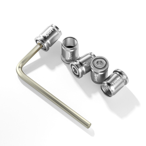 4 pièces nouveau style de <span class=keywords><strong>voiture</strong></span> <span class=keywords><strong>antivol</strong></span> en acier inoxydable roue pneu Valve tiges bouchons solide pneu Air Valve bouchons - Product Image 2
