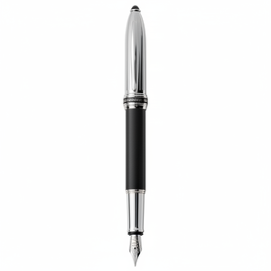 Penna Stilografica Cromata con Punta in Acciaio Inossidabile da 0,5 mm, Larghezza di Scrittura per Studenti e Professionisti del Settore Finanziario, Set con Confezione Regalo - Product Image 2