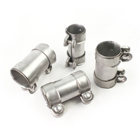 Colliers de serrage professionnels pour silencieux d'échappement 38mm 45mm 60mm 76mm, raccords de manchon d'échappement, double tuyau d'échappement pour voitures