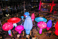 Eclairage LED Champignons gonflables décoration champignons pour festival de musique Tente champignon gonflable géante pour scène