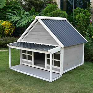 Casa para Perros de Madera para Exteriores, Ecológica, Reciclable, Impermeable, Resistente al Viento, Diseño Moderno para Perros Medianos/Grandes, Venta Directa al Por Mayor - Product Image 3